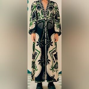 Farm Rio Mystic Scarf Maxi Dress sz L